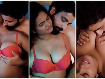 Desi Yam-sized-breasted Wish flashes off her sexy curves and gives a sensual oral in homemade vid