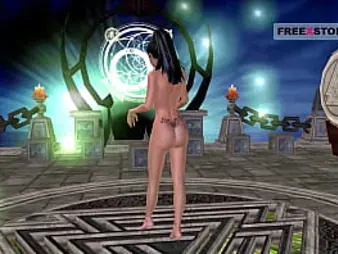 Watch this gorgeous Indian babe in 3 DIMENSIONAL cartoon take on numerous poses in a super-steamy Threesome