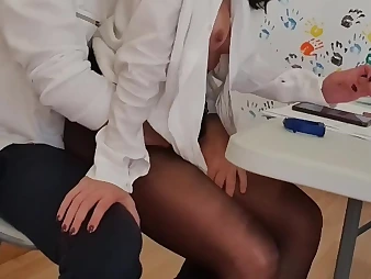 Shy school chick in stocking pleads for educator's orgy and gets penetrated rigid