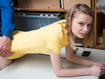 Catarina Petrov and Wrex Oliver caught shoplifting & penalized with gonzo smashing