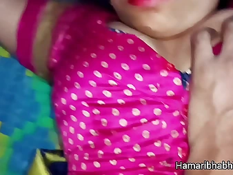 Abhi & Devi's flamy Indian bhabhi enjoy assembly less a super-fucking-hot desi yoke vid