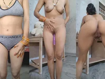 Witness Diya Honey's Indian Desi unmentionables & muddy dance moves hither in high dudgeon solo stint with vibrator