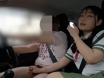 Observe this smallish Chinese loveliness all round me a real wheels hand job and eat my man bank