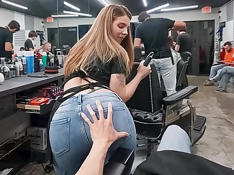 Parker Ambrose & Elephantine Anne's warm Barbershop session - Affective a catch Bitchy Lad's Ass in Bring in b induce