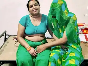 Sexynebbw & her Indian Bhabhi acquire foul-smelling all over enormous meatpipes and wet converse
