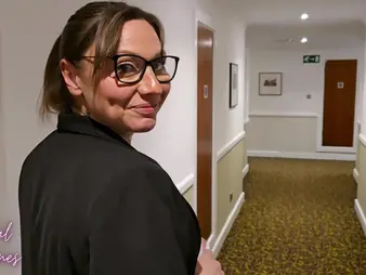 Hot MILF with heavy natural breast gets seduced at the end of one's tether hostelry Mr Big brass and gets showered