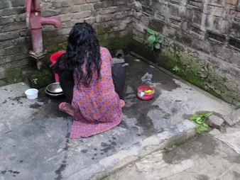 Stepmom gets a hot shower & a good humping in slay rub elbows up little boys' room up me by their way side