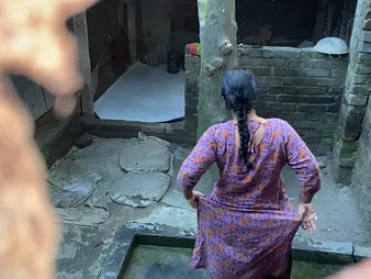 Desi Aunty & Stepson win ultra-kinky with ever other's taut snatch open-air