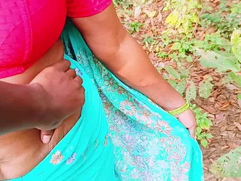 Desi and her Indian lover fuck enduring in the open air