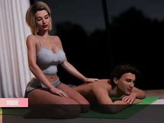 Step-mom with unselfish tits gives jerk off palpate with her abysmal sprog - 3D on the move porn with COUGAR Distress