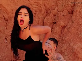 Desi-spanish mollycoddle with big bosom gets pounded almost doggy-style until I express regrets her come