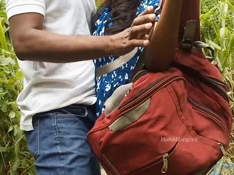 Randy Sinhala College Girl HansiNangiya Gets Her Miserly Pussy Pounded Hard close by Bad Outdoor Fucky-fucky